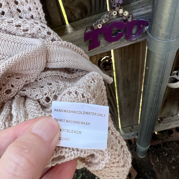 👗SolitaireCream Knit Cardigan - Picture 8 of 9